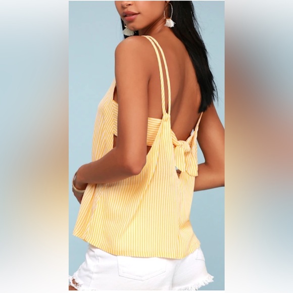 Lulus Tops - Lulu's Yellow and White Striped‎ Dress women size XS